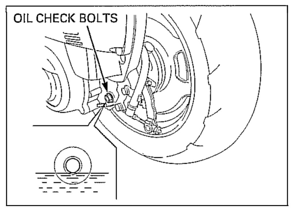 Honda Ruckus final drive oil check bolt