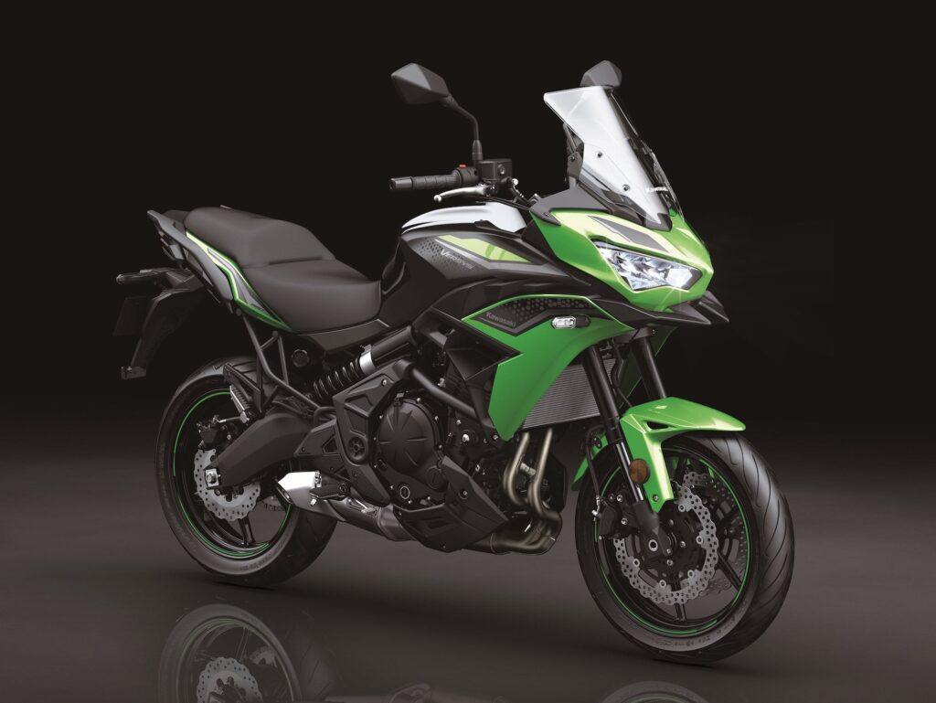 2022 Kawasaki KLE650 Versys 650 rhs 3-4 studio black background