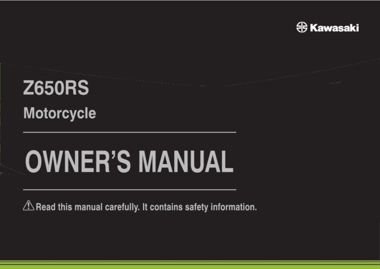 Kawasaki Z650RS Owner’s Manual PDF