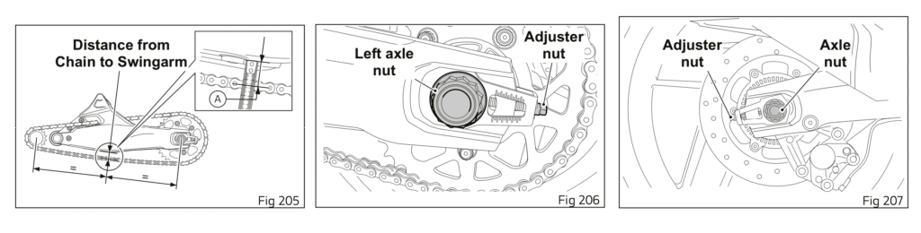 Ducati Monster 821 Check and Adjust Chain Tension