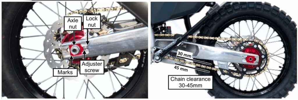 AJP PR7 adjusting chain tension