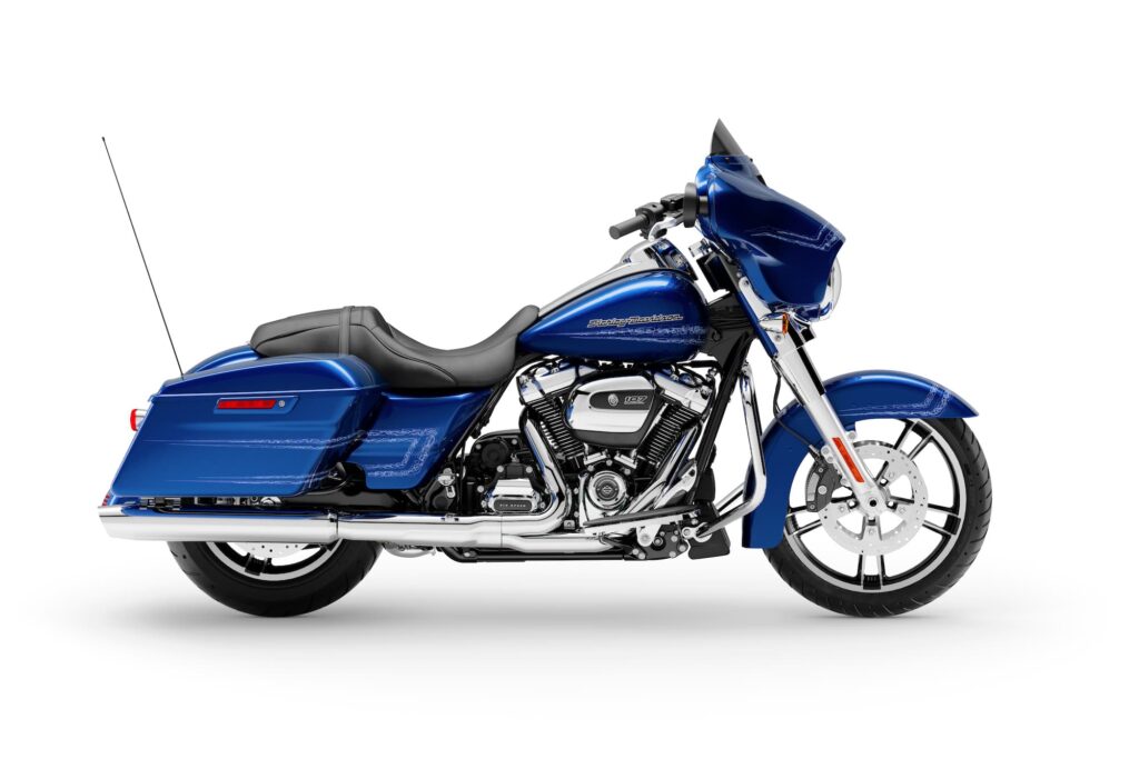 2019 Harley-Davidson FLHX Street Glide blue RHS studio image