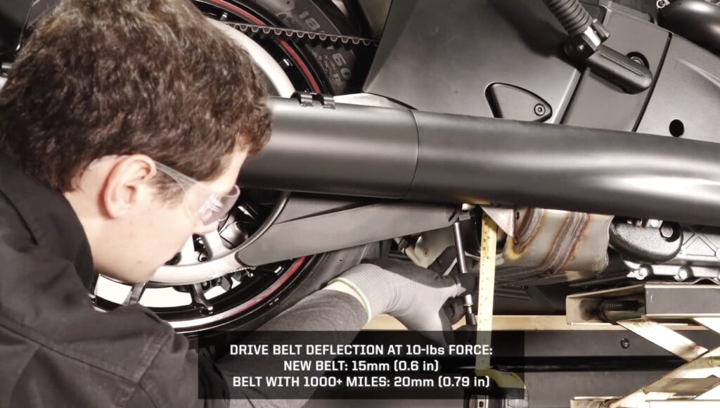 Indian Challenger drive belt tension measurement