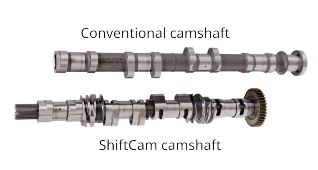 ShiftCam vs conventional camshaft