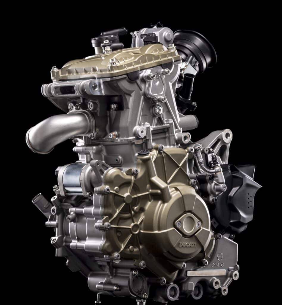 Ducati Superquadro Mono engine black background