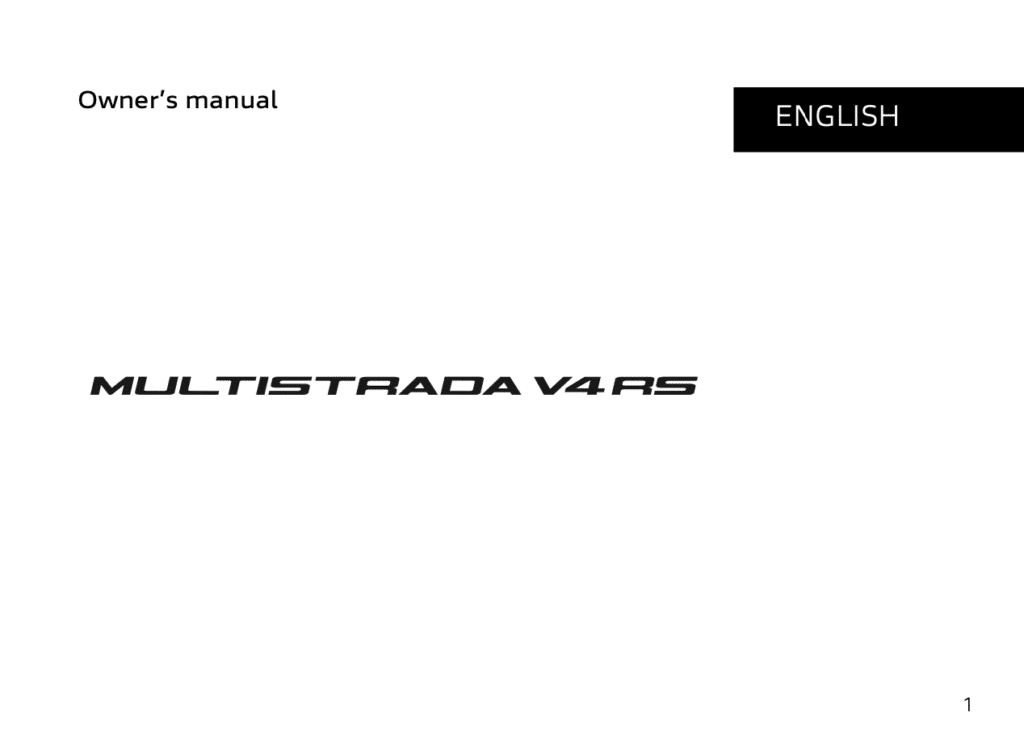 Ducati Multistrada V4 RS Manual screenshot 1