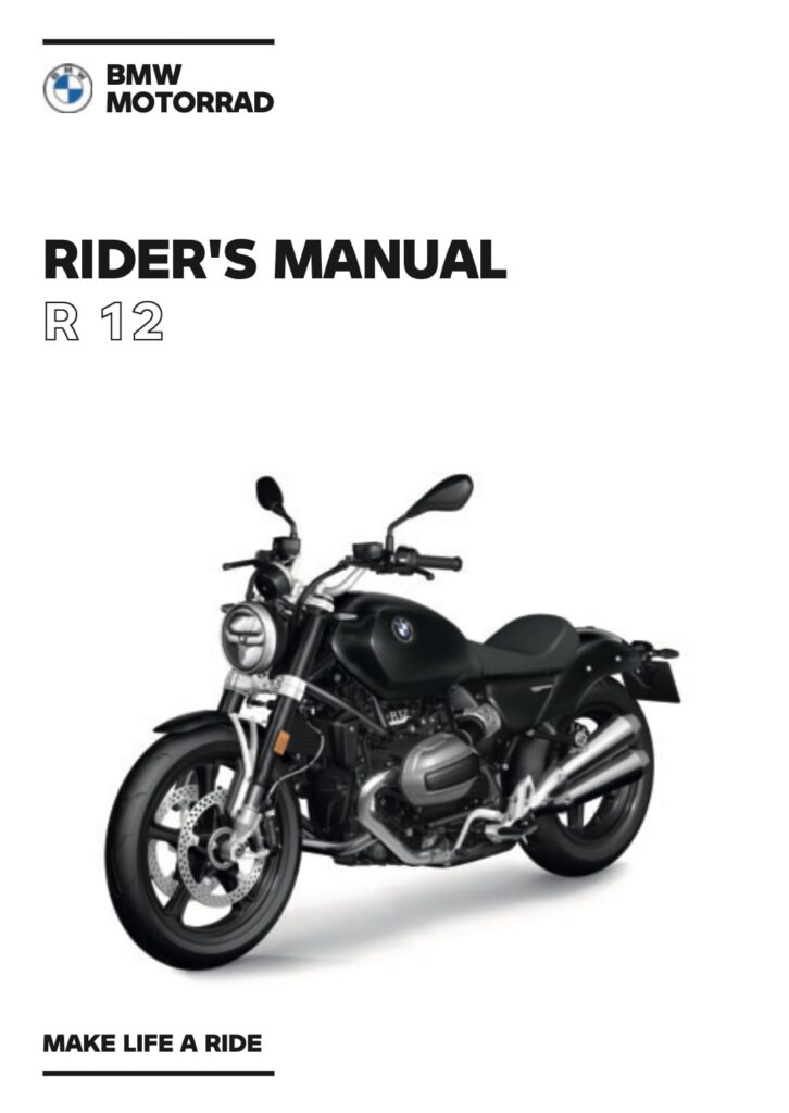 2024 BMW R 12 owner's manual maintenance schedule 1