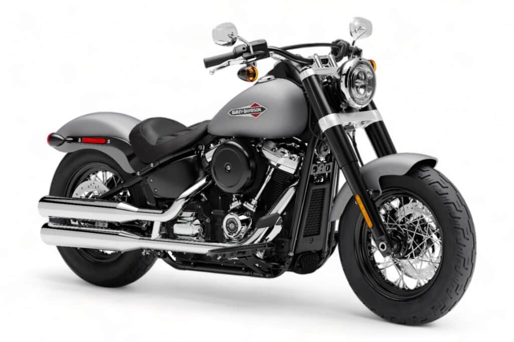 2020 Harley-Davidson FLSL Softail Slim Studio grey rhs 3-4