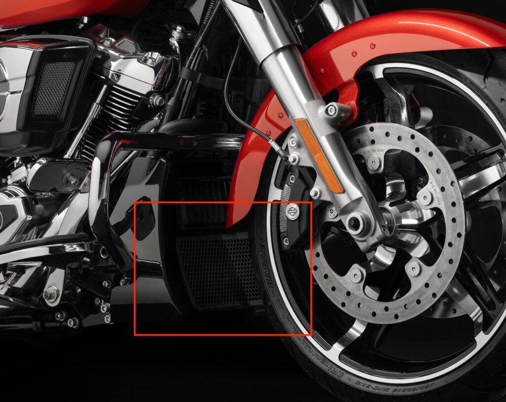 2024 Harley_Davidson FLHX Street Glide front wheel and radiator