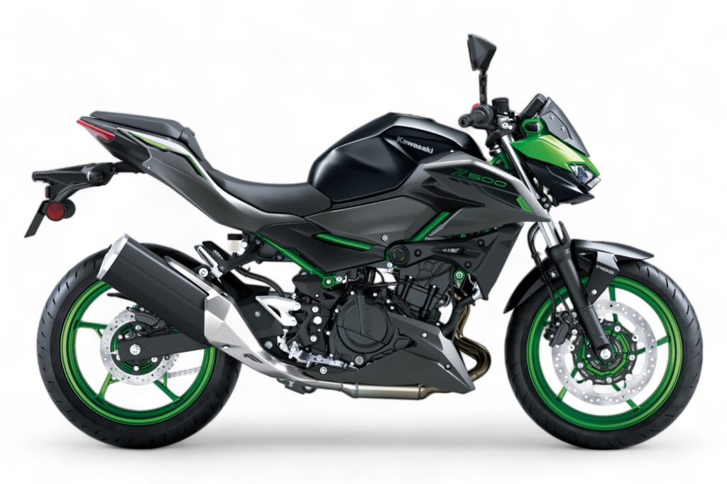 2024 Kawasaki Z500 Green RHS