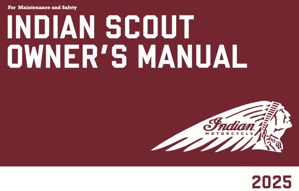 2025 Indian Scout 1250 family maintenance schedule screenshots from manual 1