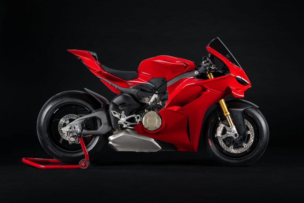 2025 Ducati Panigale V4S RHS red black background