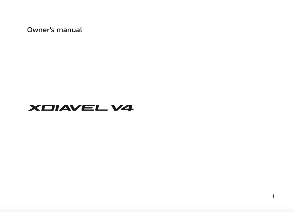 Ducati XDiavel V4 Maintenance Schedule Screenshots from Manual 1