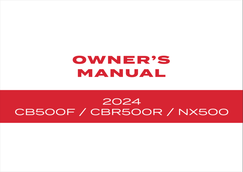 2024 Honda CB500 Hornet Manual Maintenance Schedule Screenshots 1