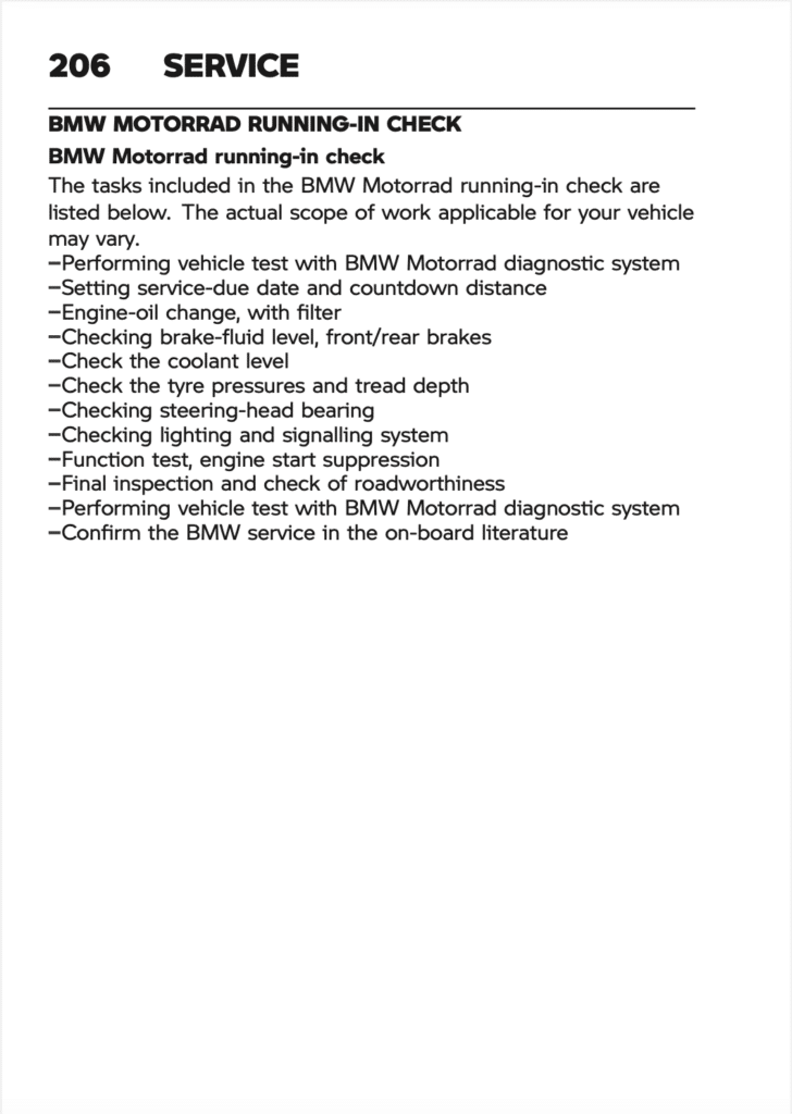 BMW C 400 GT C 400 X Manual Maintenance Schedule Screenshots