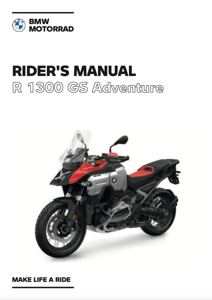 BMW R 1300 GS Adventure 2025 Manual Maintenance Schedule Screenshots