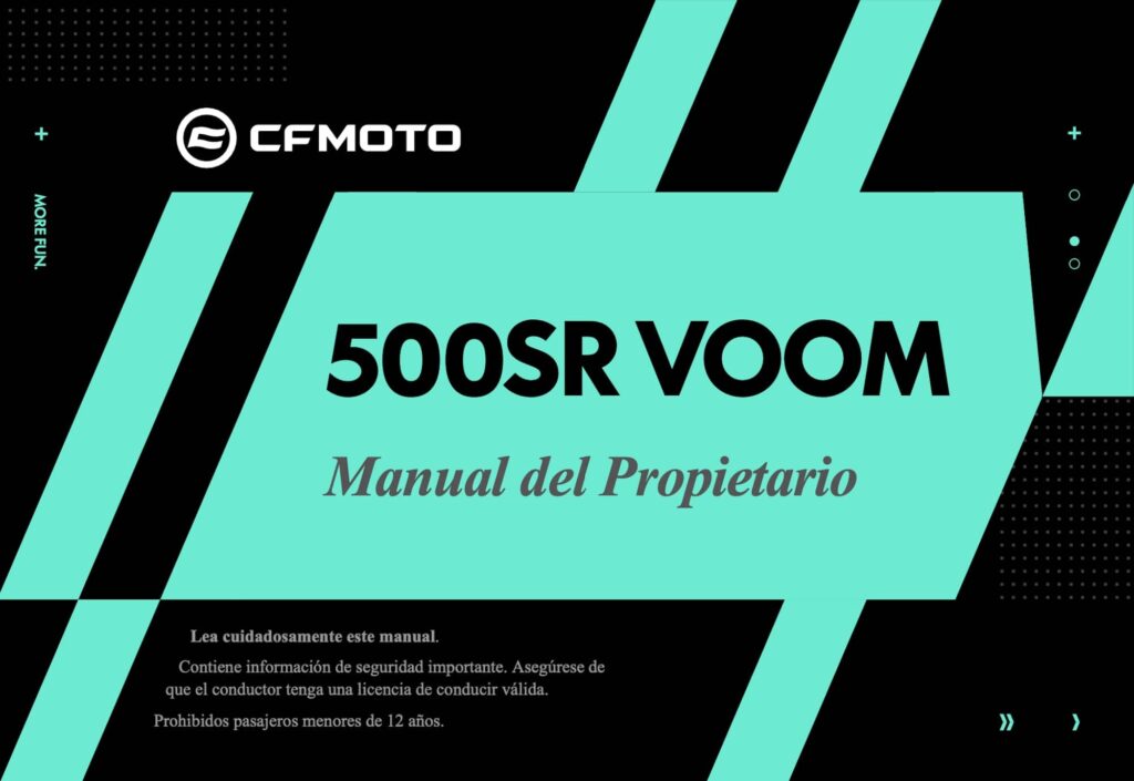 CFMOTO 500SR Voom Manual Maintenance Schedule Screenshots
