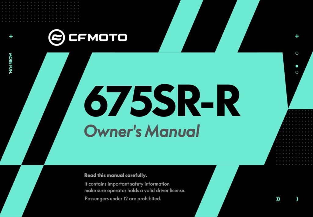 CFMOTO 675SR-R Manual Maintenance Schedule Screenshots