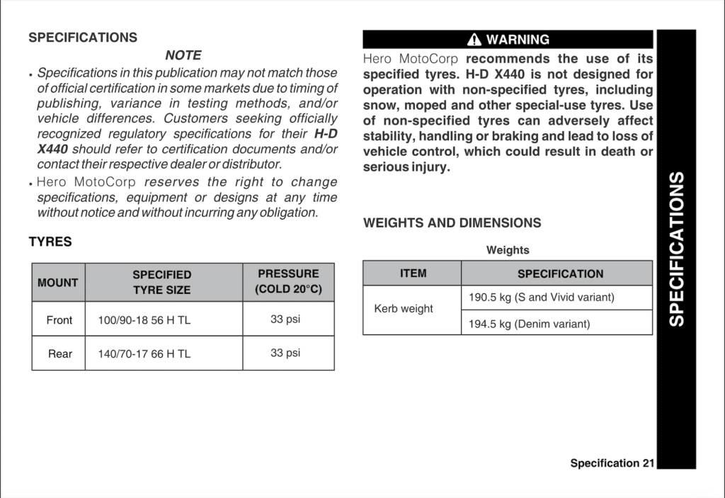 Harley-Davidson X440 (2024+) Maintenance Schedule and Service Intervals 24 Harley-Davidson X440 Manual Maintenance Schedule Screenshots