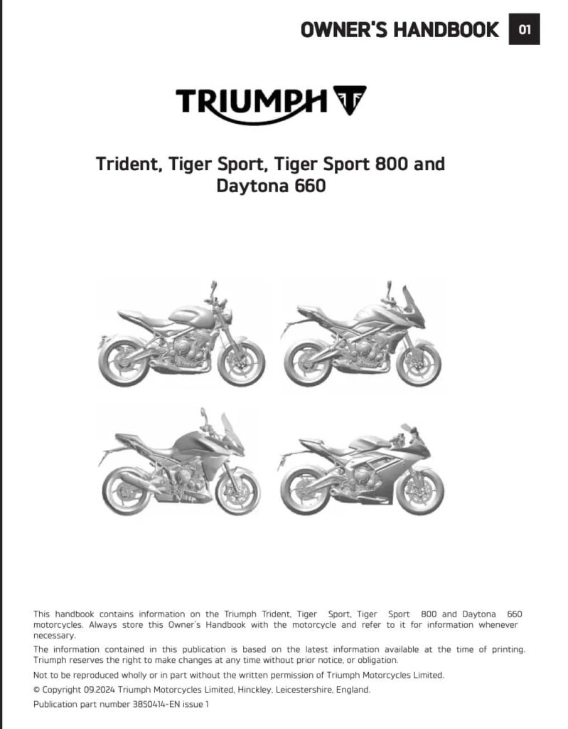 Triumph Tiger Sport 800 Manual Maintenance Schedule Screenshots