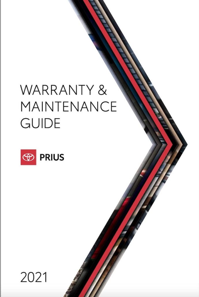 Prius 4th gen XW50 Manual Maintenance Schedule Screenshots | Prius 4th gen XW50 (2016-2021) Maintenance Schedule and Service Intervals