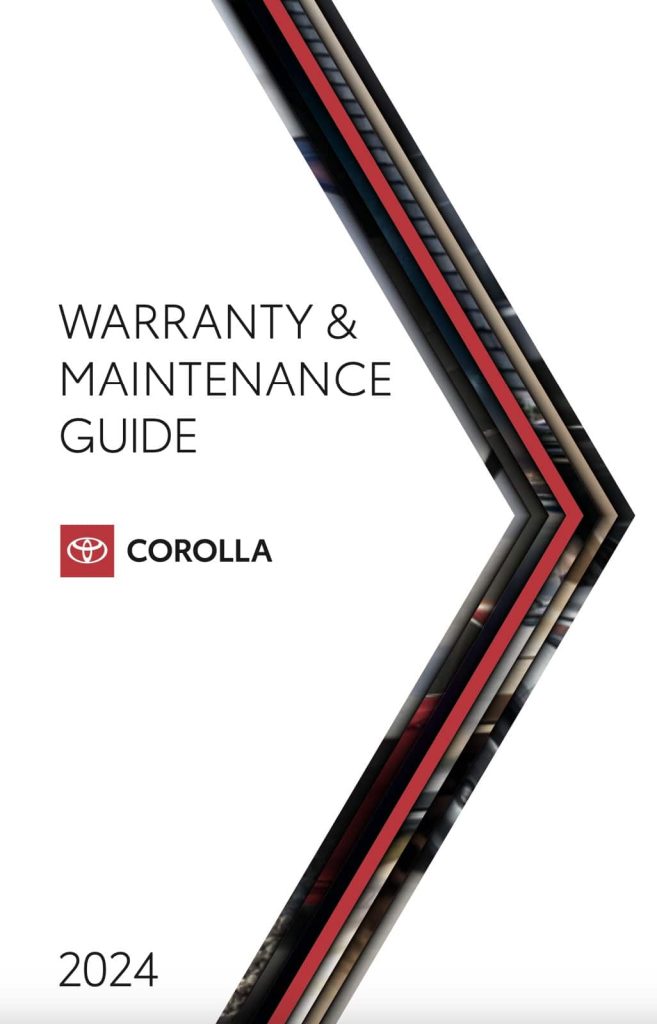 Toyota Corolla 12th Gen (2020+) Manual Maintenance Schedule Screenshots 1