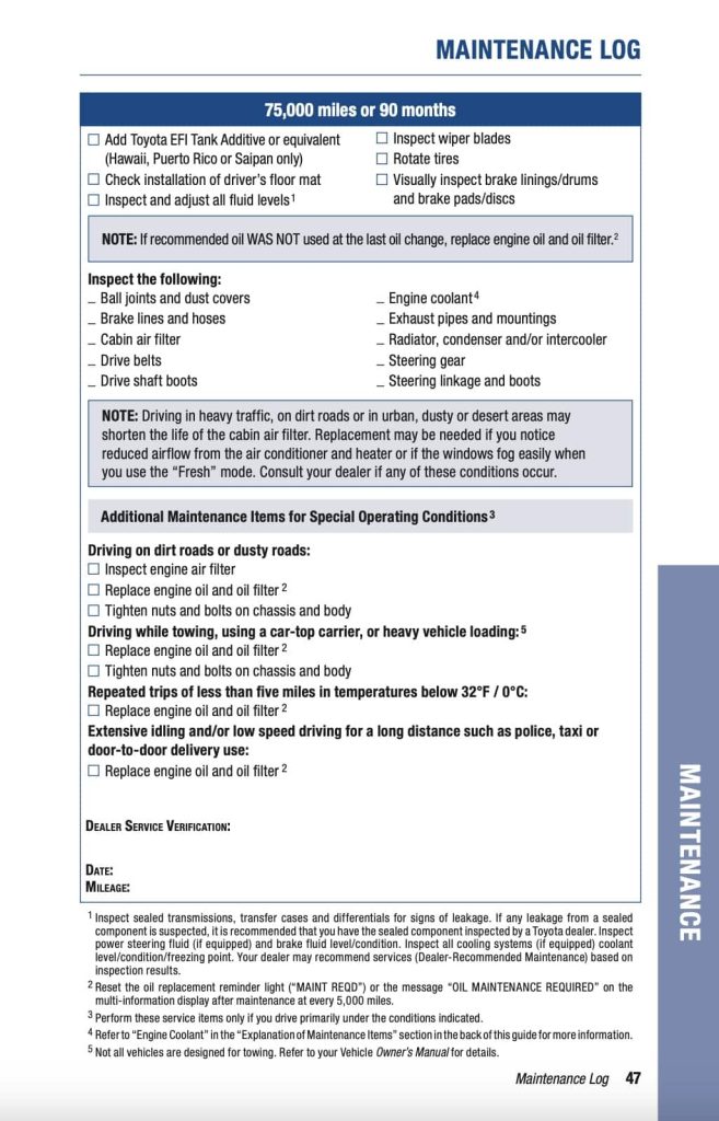 Toyota Corolla 12th Gen (2020+) Manual Maintenance Schedule Screenshots 15