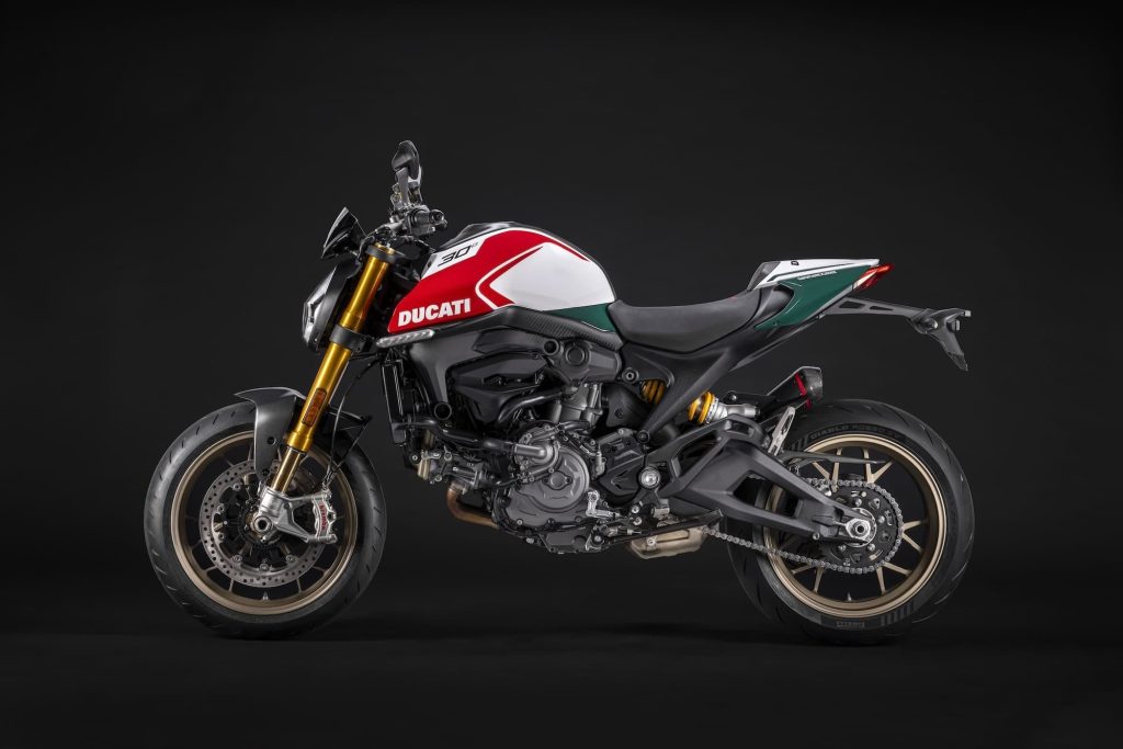 2024 Ducati Monster 937 30th Anniversario left-side studio profile