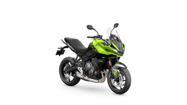 2025 Triumph Tiger Sport 660 in Roulette Green, right front angle