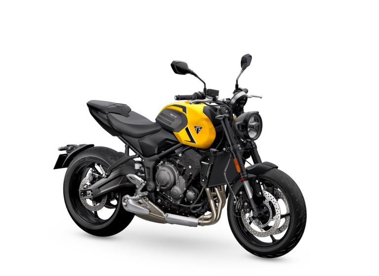 2026 Triumph Trident 660 in Cosmic Yellow, front-right view