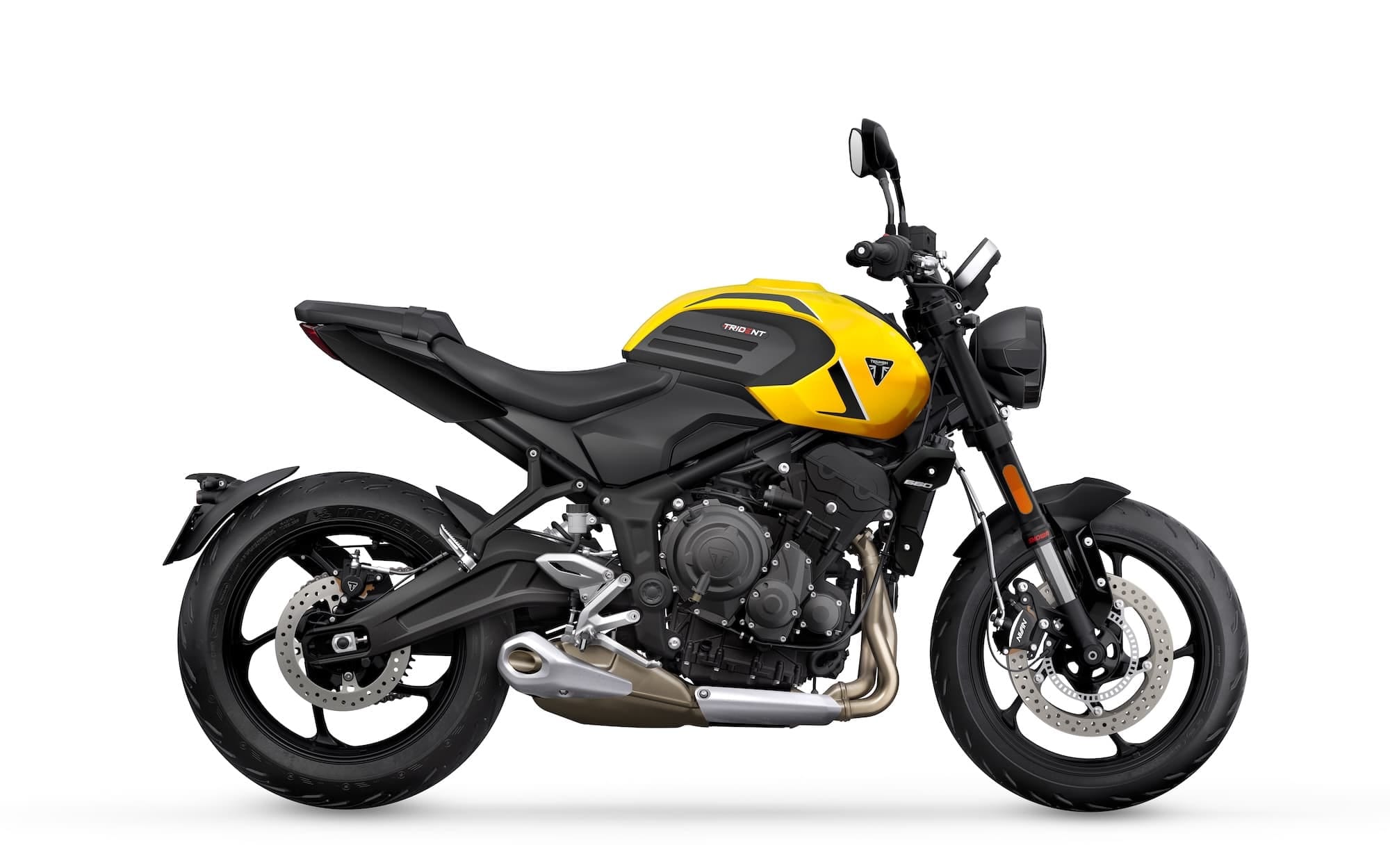 2026 Triumph Trident 660 in Cosmic Yellow, right side
