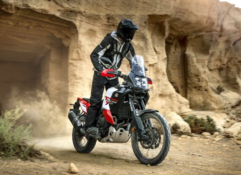 2026 Yamaha Ténéré 700 World Raid riding off road, front-right view